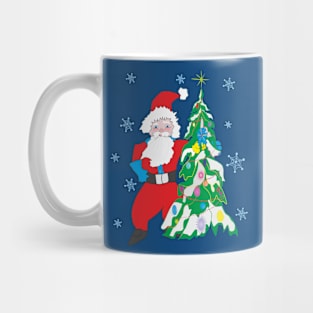 Santa Claus and Christmas tree Mug